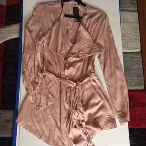 Stoosh Dusty Rose Tie Waist Jacket
